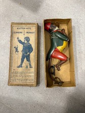 Antiker Kletter-Affe "TOM 385" von Lehmann, um 1910, mit schönem Karton #KE1
