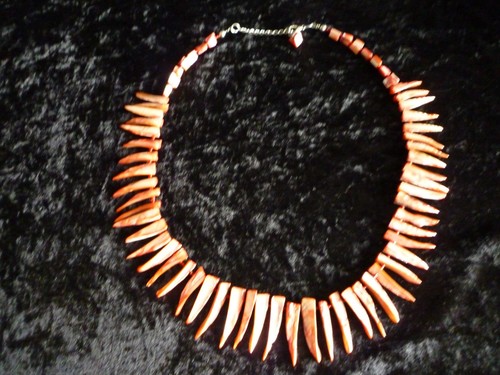Kette perlmutt zähne collier - zähne,