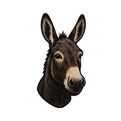 Esel bügelbild dtf druck - esel,