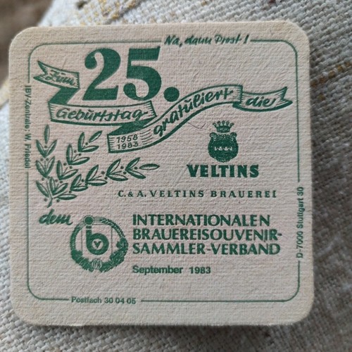 Alter bierdeckel veltins - bierdeckel,