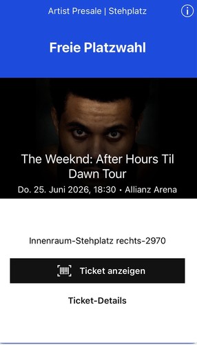 The weeknd konzertkarten - the,