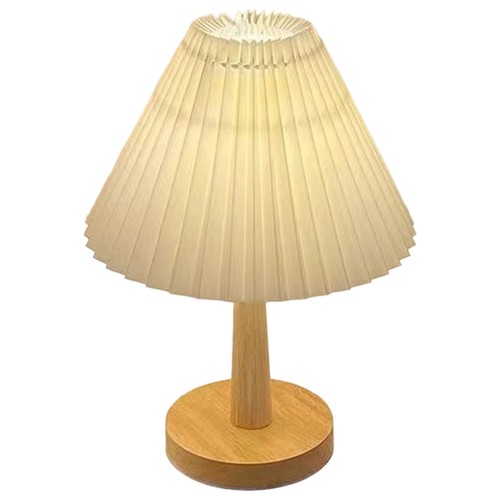 Nordische plissee tischlampe - nordische, plissee-tischlampe