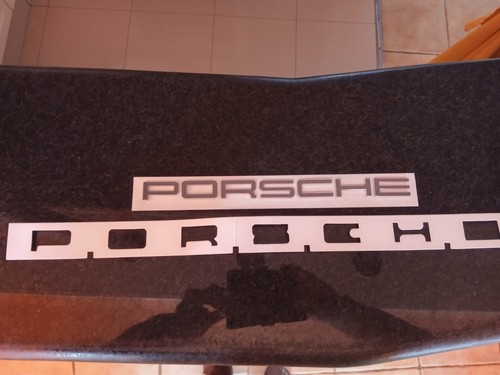 Porsche schriftzug chrom - porsche,