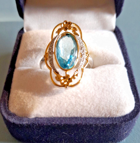 Jugendstil ring aquamarin - jugendstil,