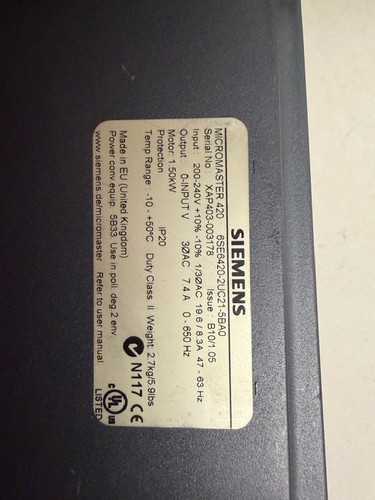 Siemens micromaster 420 - siemens,