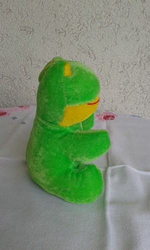 Stofftier frosch sitzend - stofftier, mit