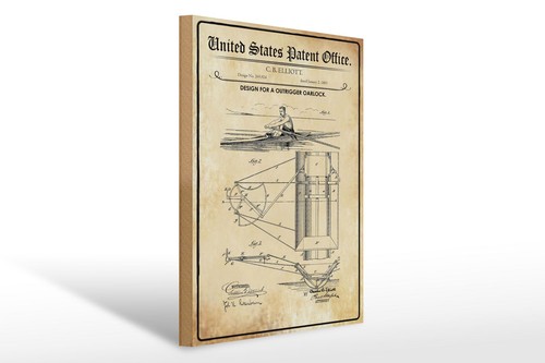 Holzschild patent 30x40 - patent, cm