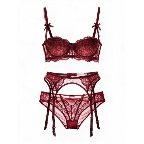 Dessous set spitze bestickt - set,