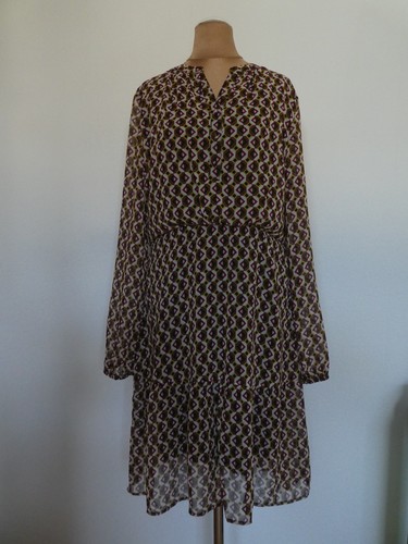 Langarm chiffonkleid 38 - gr.,