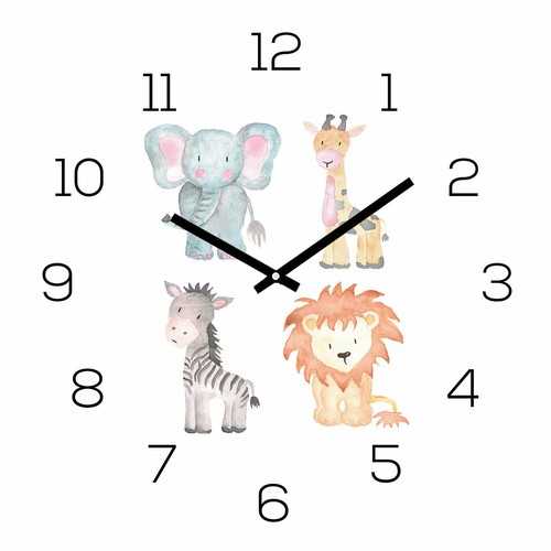 Wanduhr zootiere 30x30cm - zootiere,