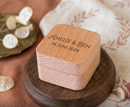 Edle holz ringbox mit - edle,