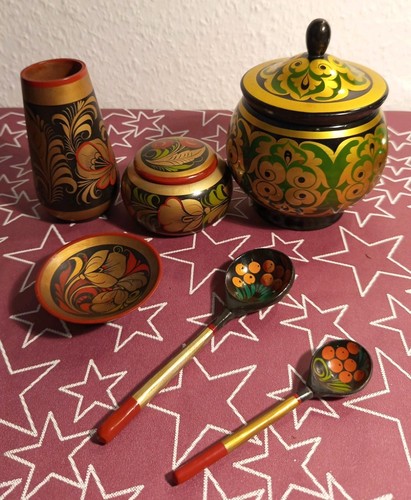 Vintage chochloma - chochloma, (khokhloma)