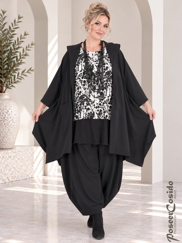 Lagenlook kapuzen jacke - lagenlook, kapuzen-jacke