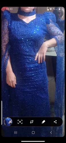 Blau kurdische kleid m - blau,