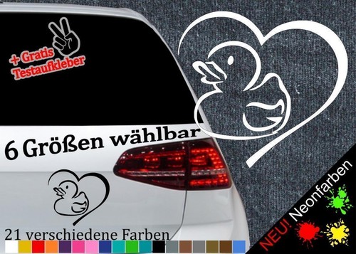 Badeente herz aufkleber - badeente, -6
