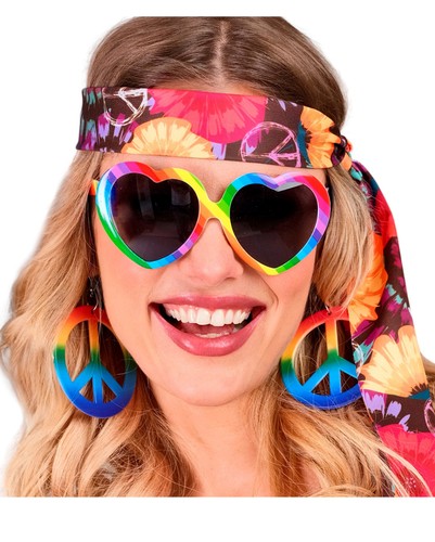 Regenbogen herzbrille - herzbrille, –