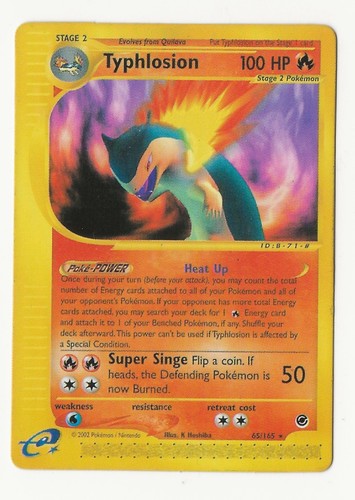 Pokemon card typhlosion 165 - pokemon,