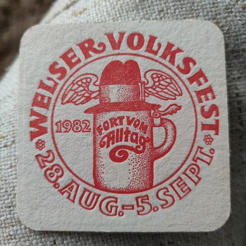 Alter bierdeckel 1982 welser - -,