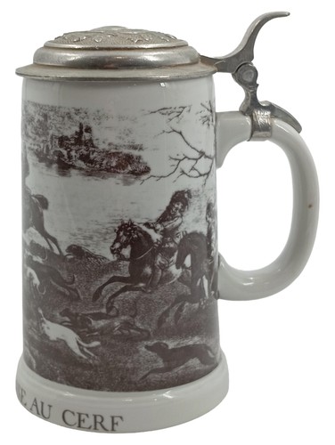 Lichte porzellan bierkrug - porzellan,