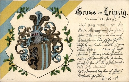 Wappen litho leipzig - litho, in