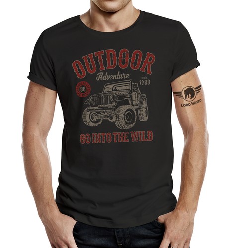 Lobo negro shirt outdoor - negro,
