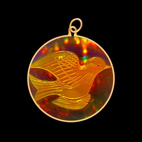 Hologramm anhänger gold - kt,