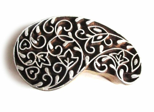 Holzstempel paisley blume 8 - holzstempel, l=8