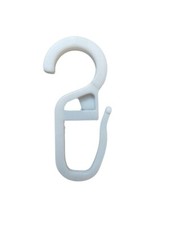 Überklipshaken 10mm Faltenlegehaken Gardinenhaken für Ösen Vorhang weiß