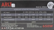 ARLT GPM650V 650W ATX Netzteil 650 Watt teilmodular   #306356
