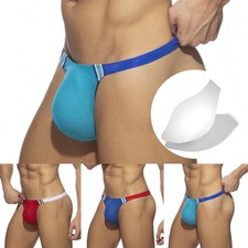 Männer Sexy Unterwäsche Badehose Tanga Strings Bikini Slips Badebekleidung Cup
