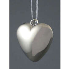 Acryl HERZ HÄNGER 12 Stück Herzen Herzhänger Geschenkanhänger metalloptik SILBER