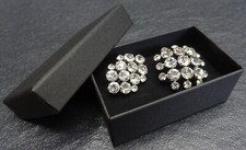 2x alte Strass Brosche