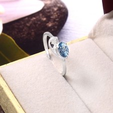 Aquamarin Ring 925 Sterling