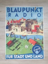 Blaupunkt Oldtimer Radio Werbung Schild Reklame Vintage