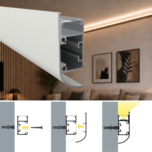 Led alu profil - profil, wall-curve