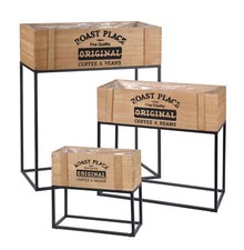 Holz Blumen Ständer 3er Set -