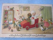 40255 AK Spielzeug Pauli Ebner Spielzeug Zeppelin Eisenbahn Teddy  Tretauto-