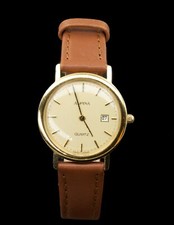 ALPINA Quartz Damen Uhr, Lederband, neue Batterie, gut gepflegter Zustand.