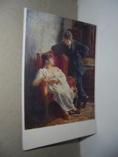 Künstler AK  Modellpause   Paar,Sessel,Teppich,Komode  nicht gel.