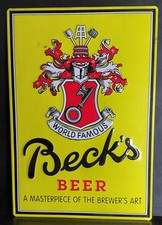 Becks Bier Blechschild, ca. 34