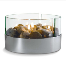 Tischkamin Burn Philippi + 3xLampenöl für drinnen+draußen, Breite 20cm/Höhe 12cm