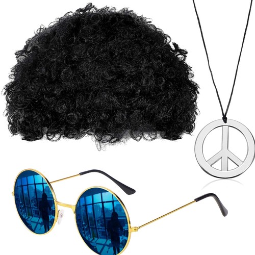 Hippie kostüm set - kostüm, afro