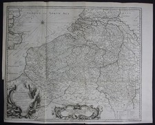 1735 - Holland Nederland Flanders Vlaanderen map Karte Kupferstich engraving