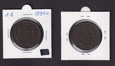 1 Cent Kupfer-Nickel Münze British North Borneo 1891 ss (167757)