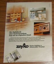 Seltene Werbung ZEYKO Küchen-Perfektion in Schwarzwälder Maßarbeit 1982