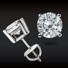 REAL 14K WHITE GOLD 1.00 CT