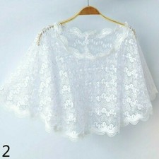Damen Netz Spitze Cape Bolero
