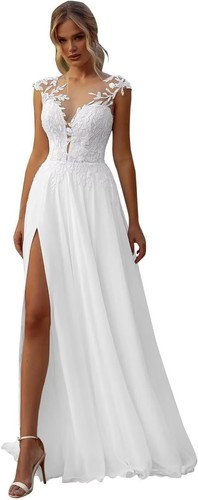 Chiffon boho hochzeitskleid - chiffon,