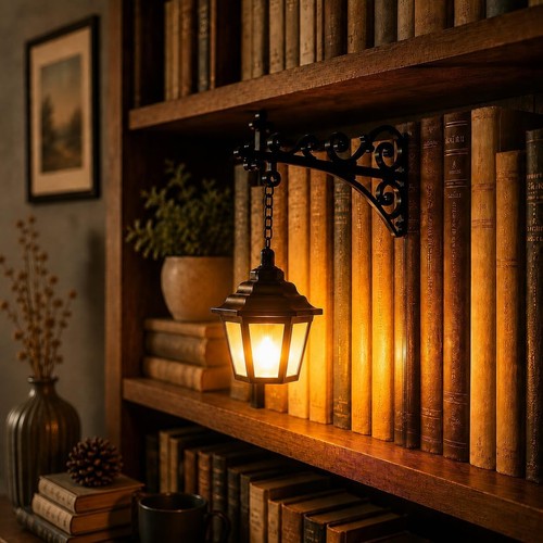 Bücherregal lampe vintage - bücherregal,