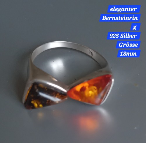 Eleganter bernsteinring 925 - bernsteinring,